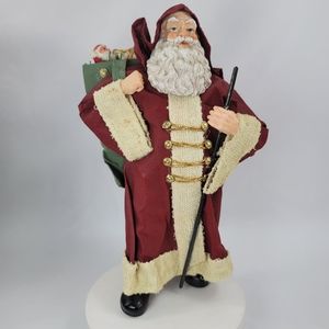 Windsor Collection Fabric Mache Santa Claus Collectible Figurine in Box